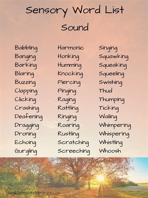 words for imagery.